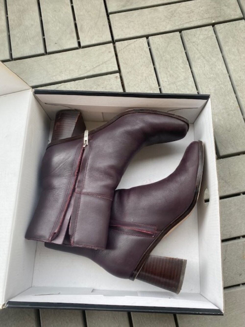 Nine West genuine leather ankle boots, size 7 1/2
